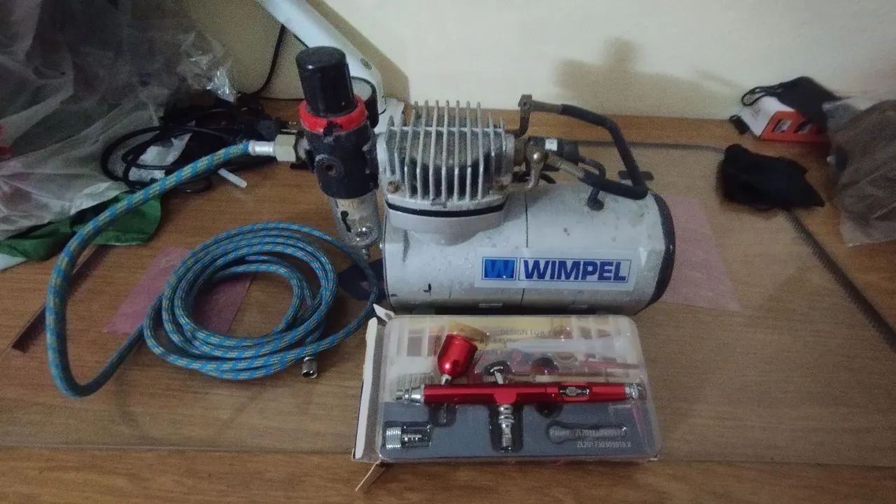 Compressor e aerógrafo 