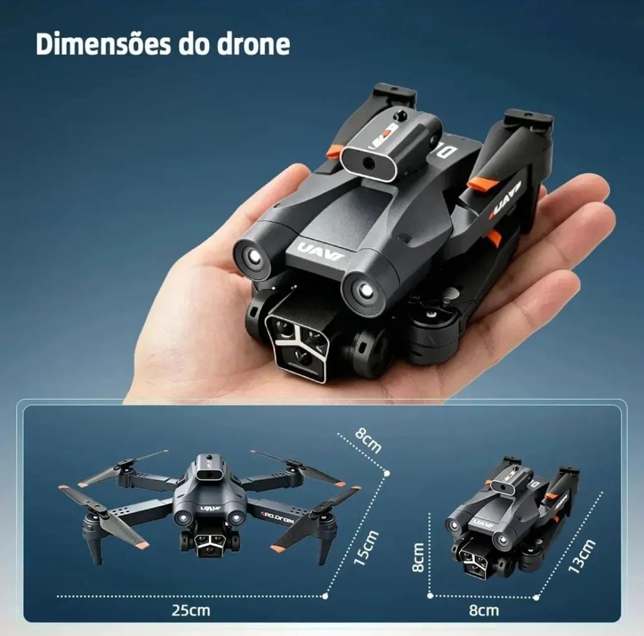 DLI DRONE M3 QUADCOPTER DOBRÁVEL - Foto 2