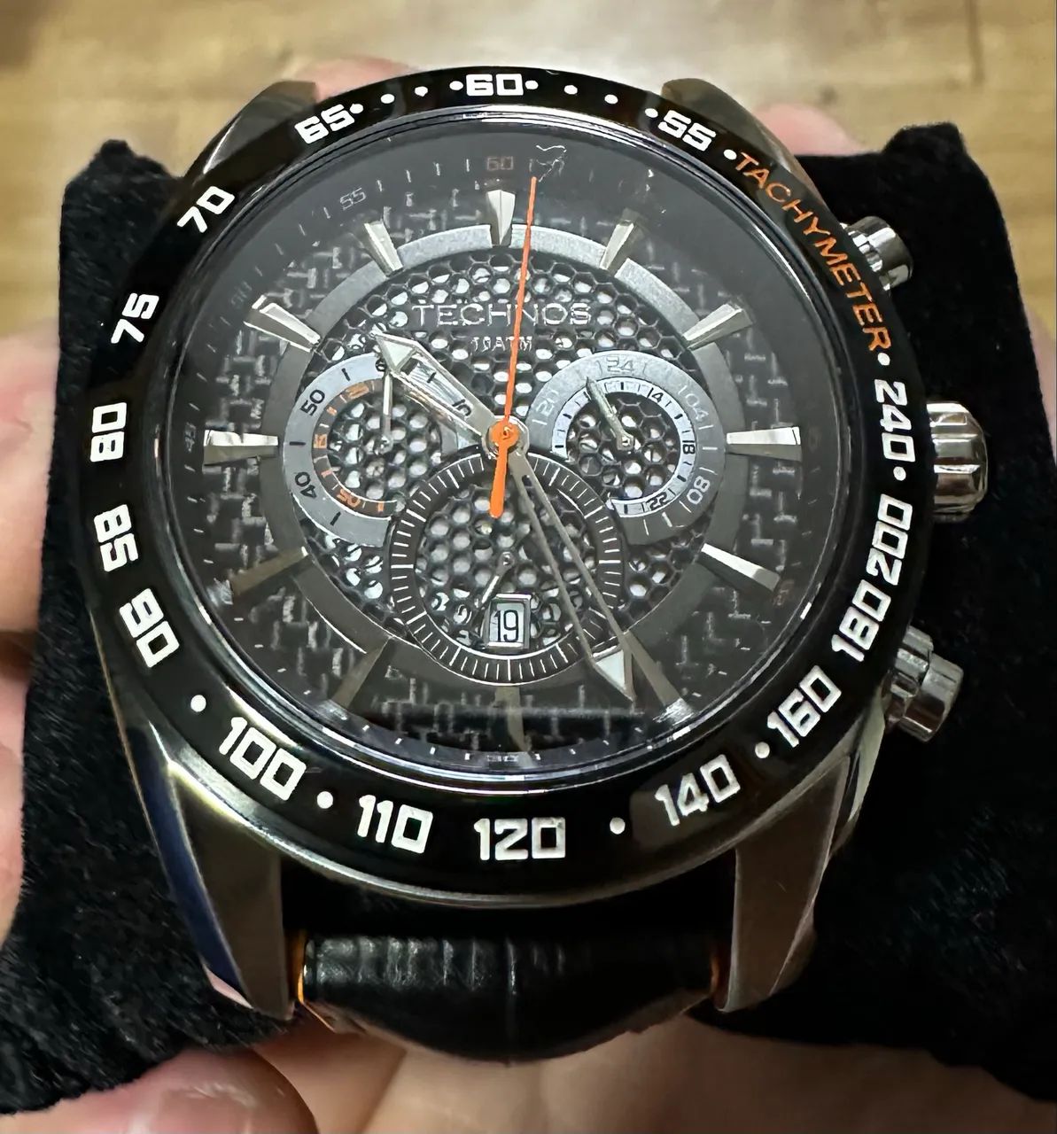 Relógio Technos Masculino Cronógrafo Carbon + Pulseiras