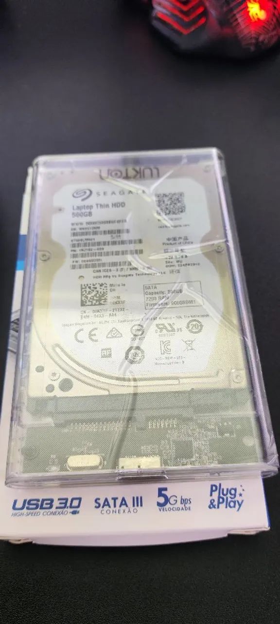 HD externo 500 GB case nova - Foto 3