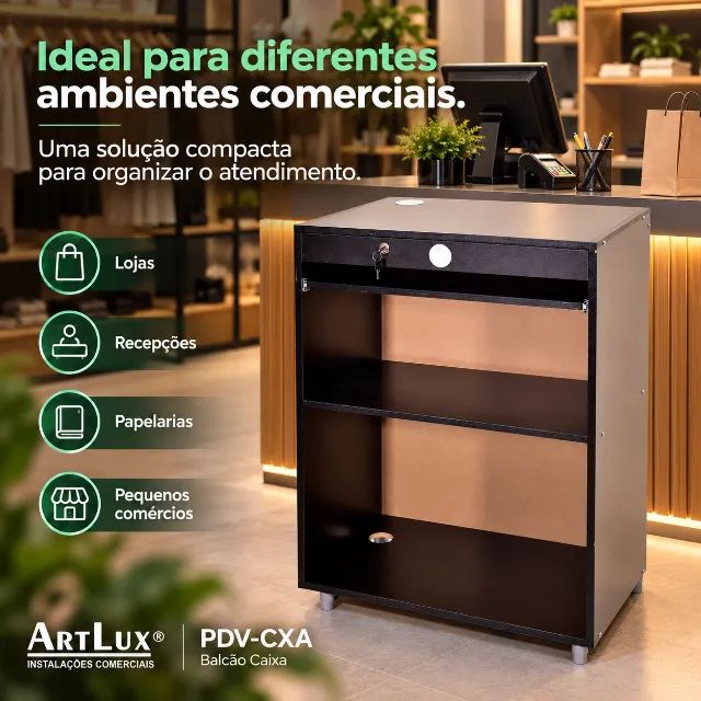 Balcão Caixa PDV Preto - Foto 4