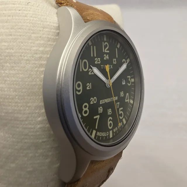 Relógio Timex Expedition Original 36mm Indiglo Couro Recondicionado - Foto 2