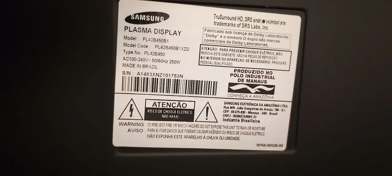 TV Samsung Display Plasma 42 polegadas  - Foto 2