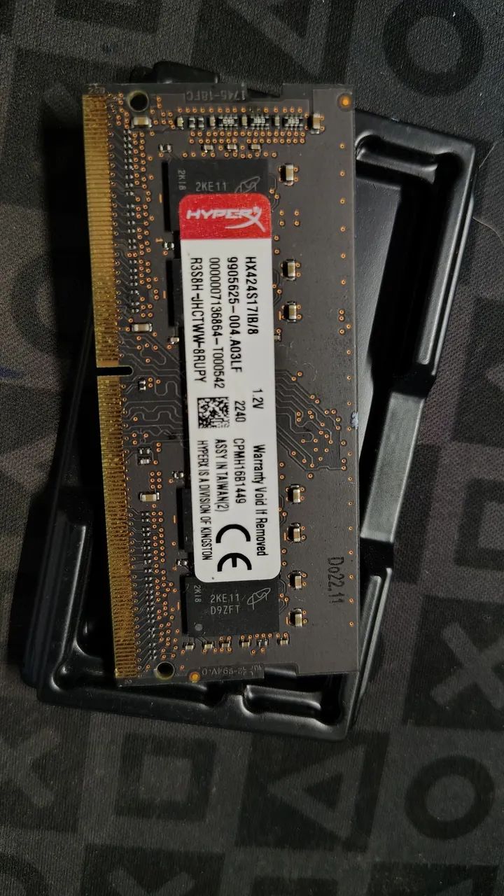 Memória RAM DDR4 8GB HyperX Impact 2400MHz Notebook - Alta Performance