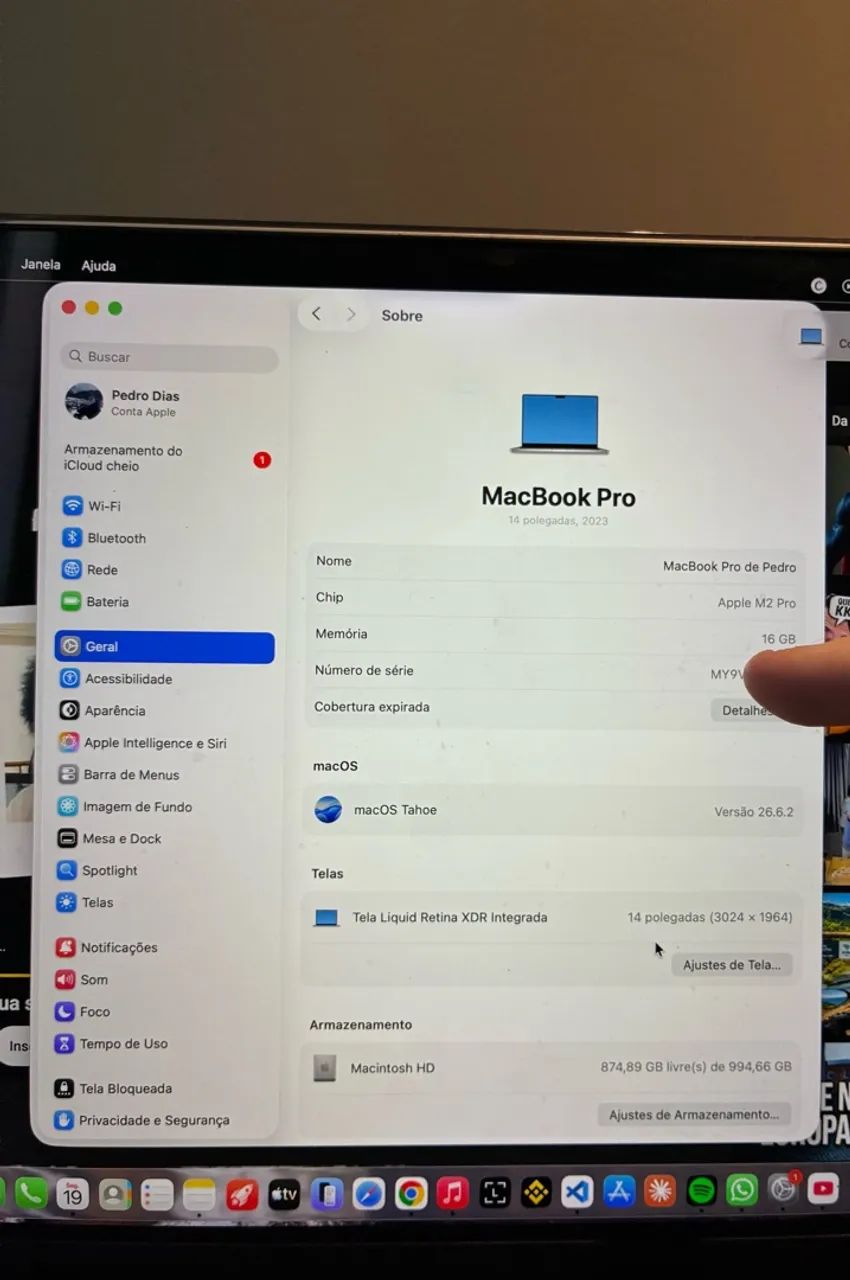 Macbook Pro M2 Pro 14" 16gb RAM 1TB - Foto 5