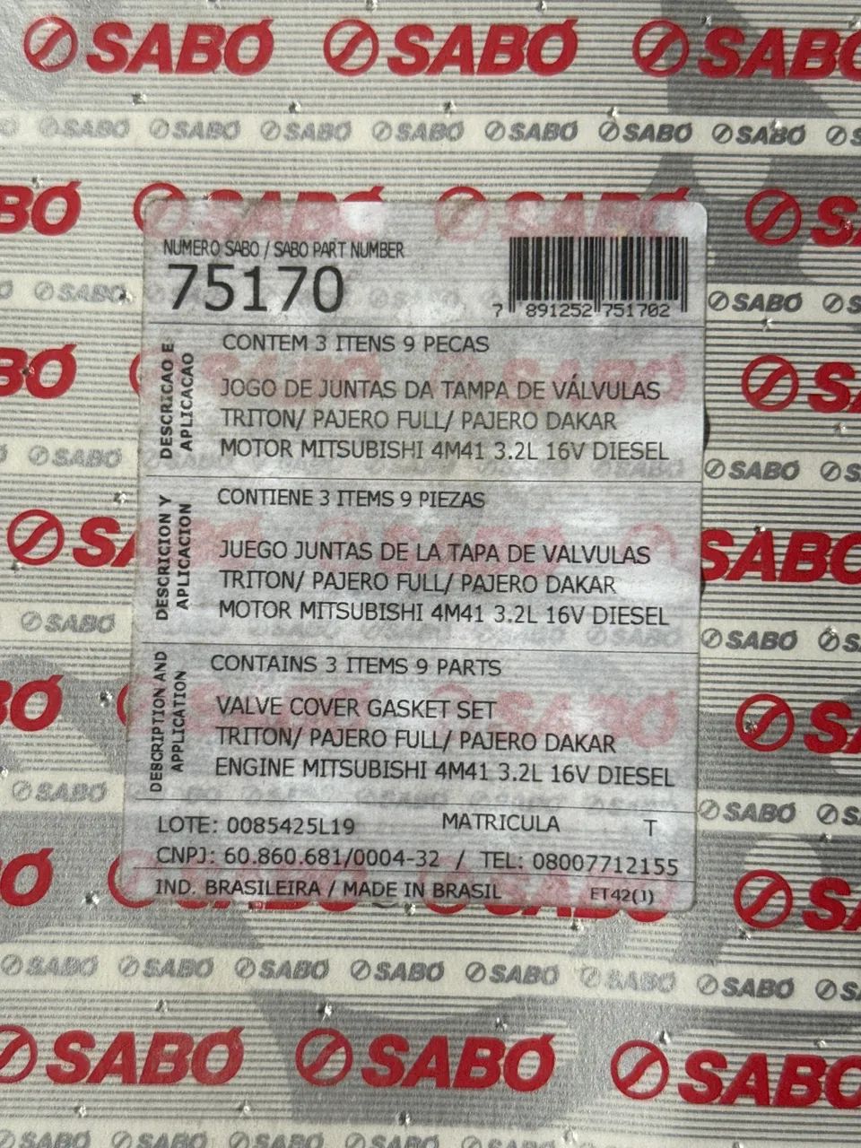 Junta tampa válvula L200 Triton Pajero 3.2 Diesel - Foto 3