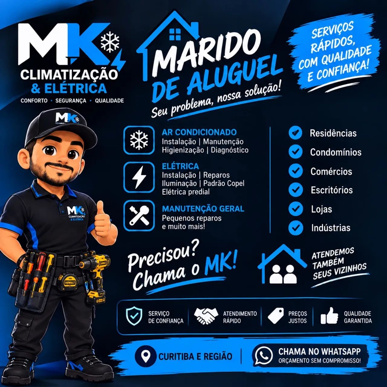 Marido de aluguel prestador de serviços 