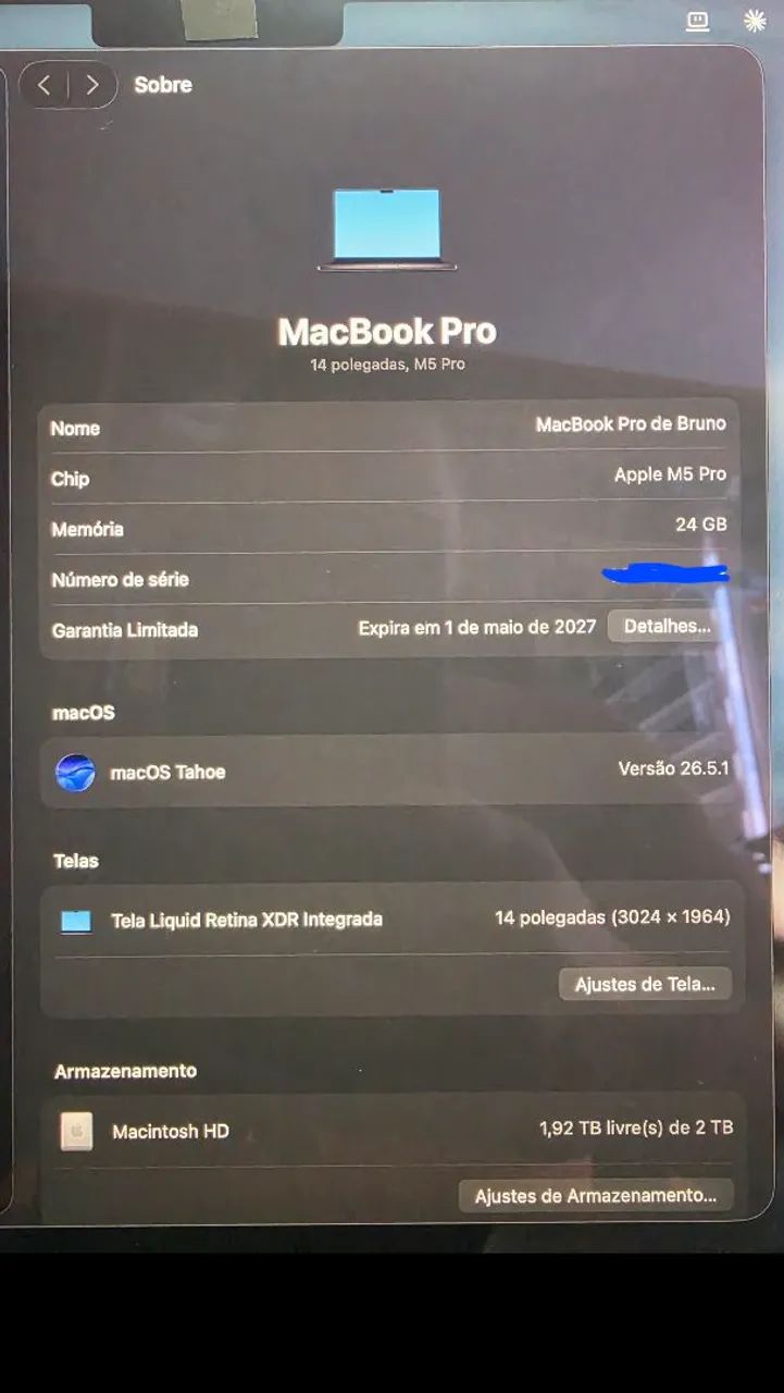 MacBook Pro 14" M5 Pro ? 24GB RAM / 2TB SSD / Space Black - Apenas 4 ciclos - Foto 4