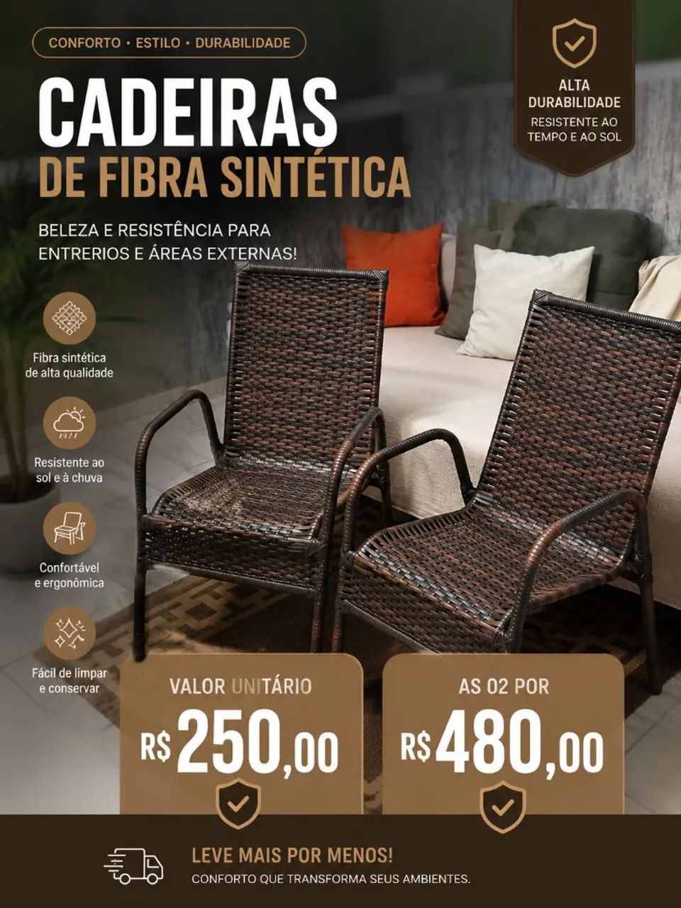Cadeiras de junco