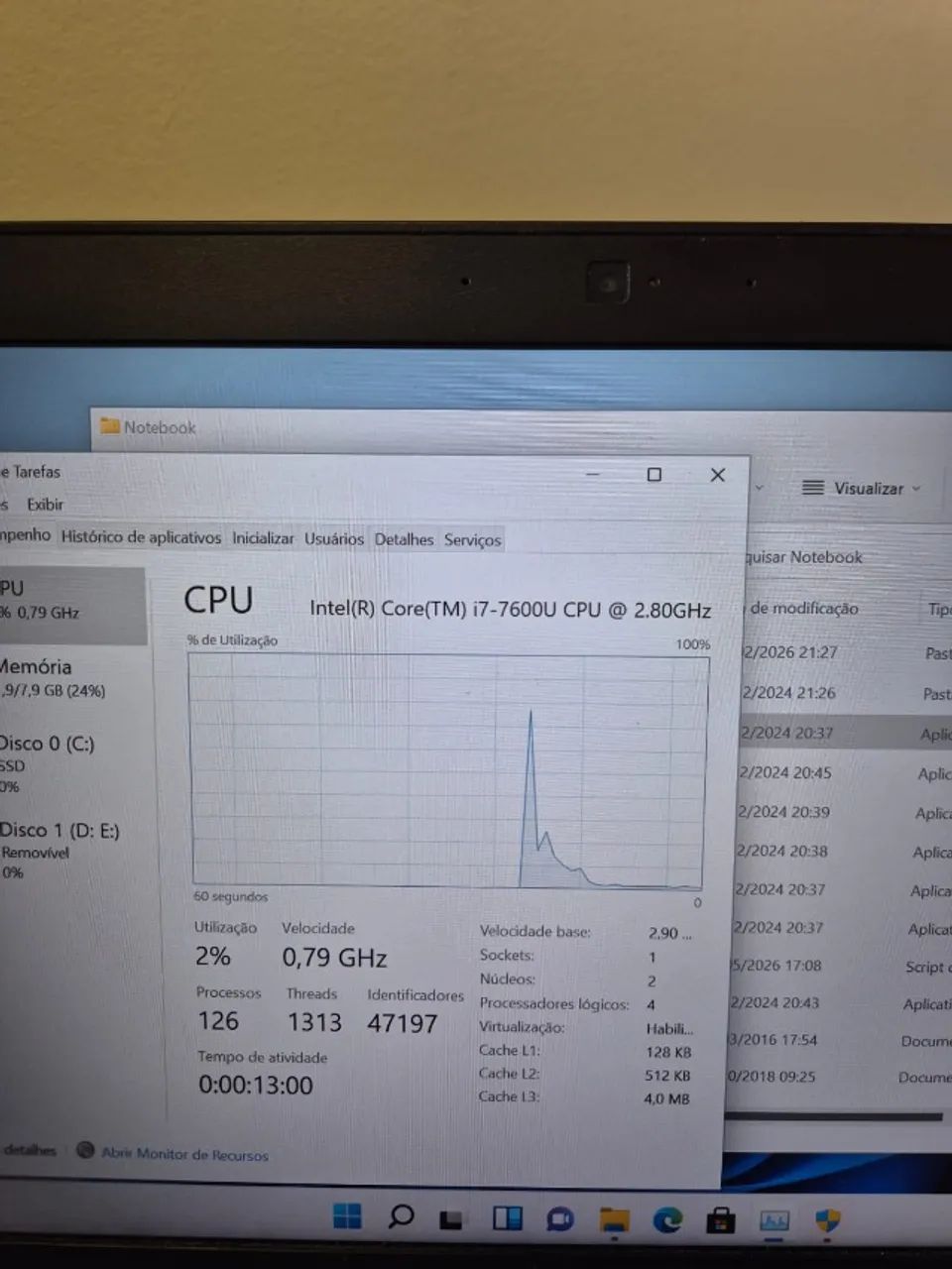 Vendo Notebook Dell Latitude 5480 em ótimo estado - Foto 2