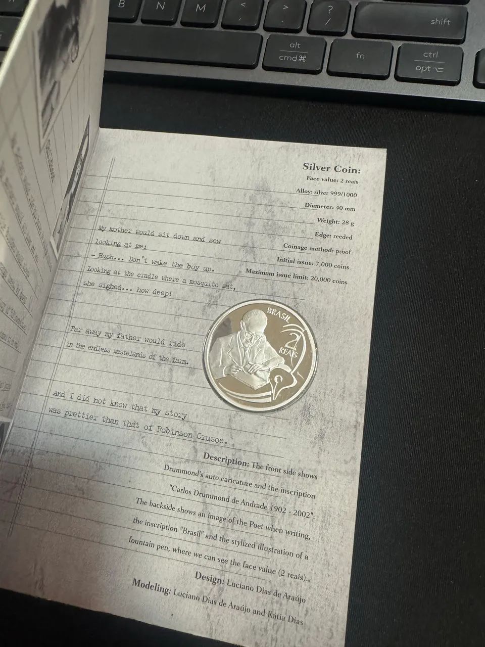 Centenary Coin of Carlos Drummond de Andrade446519857937786882