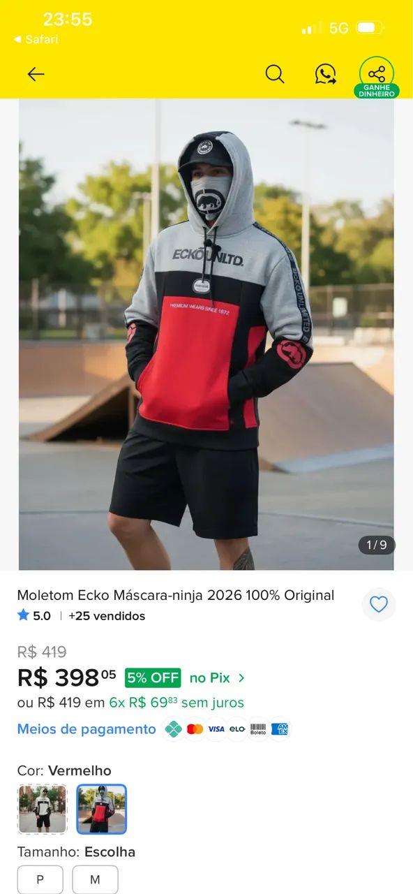 Moletom  Ecko máscara ninja  - Foto 4