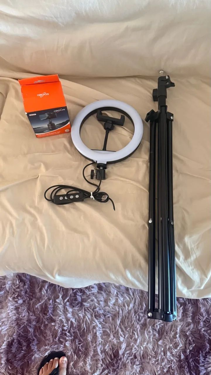 Vendo Ring light com suporte giratório 360 graus 