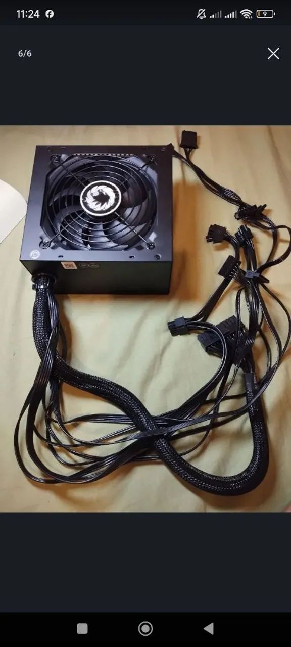 QUEIMADA: fonte gamemax 600w para desmanche - Foto 4