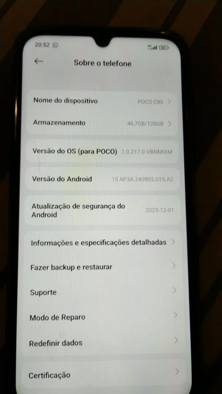 Poco C85 - 128 GB 6RAM NOVO - Foto 3