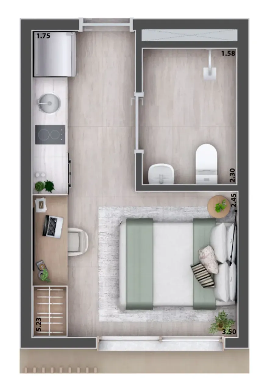 PLANTA 22m²
