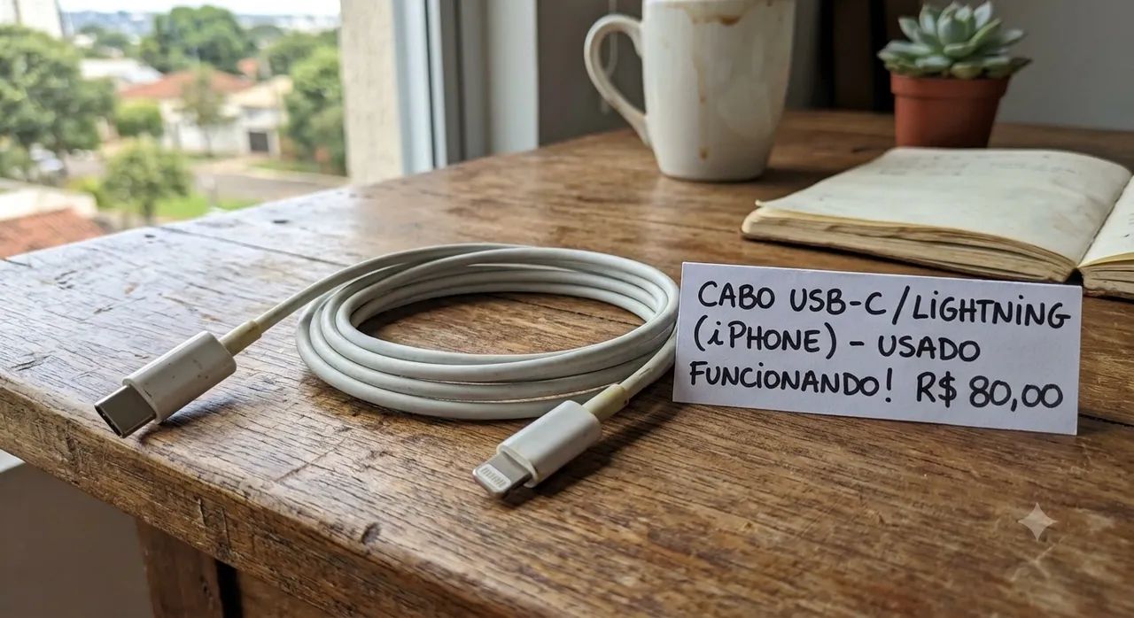 Cabo USB-C para Lightning (Tipo C / Light)
