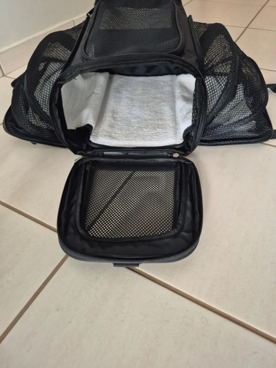 Bolsa de Transporte Pet Expansível - Nova (Nunca Usada) - Super Conforto - Foto 4