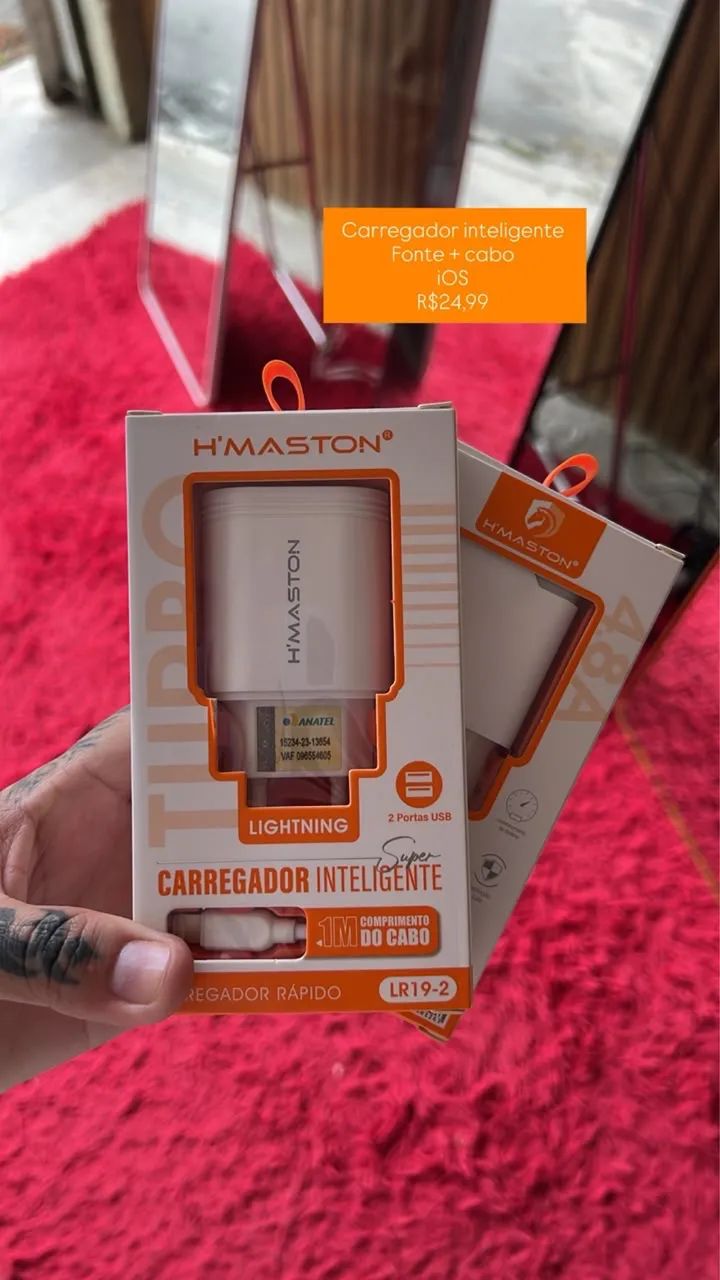 Carregador para celulares IOS e tipo C