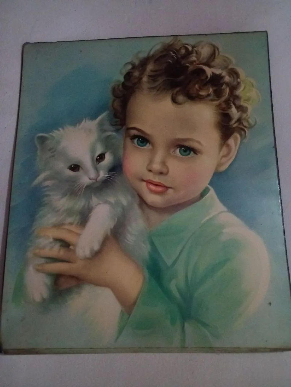 Quadro O menino e o gato