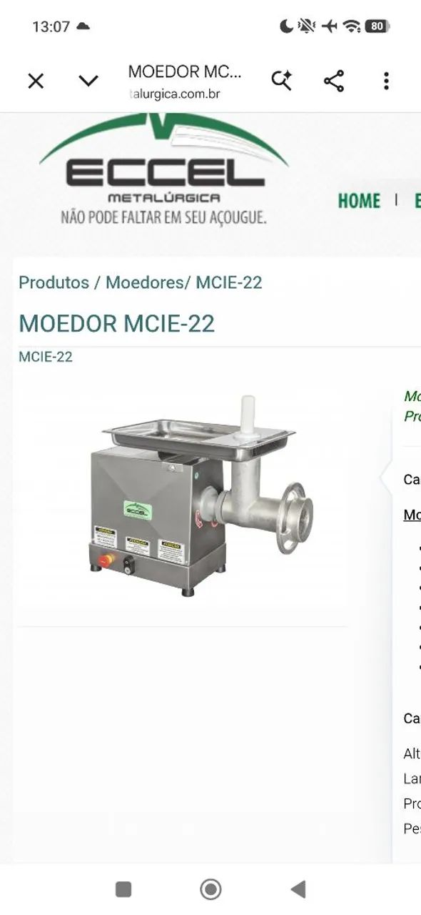 Moedor caf boca 22 