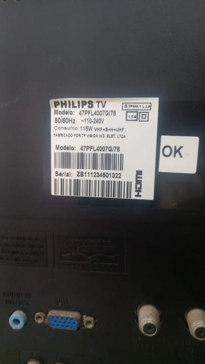 Vendo TV Phillips 50" com pequeno defeito - Foto 2