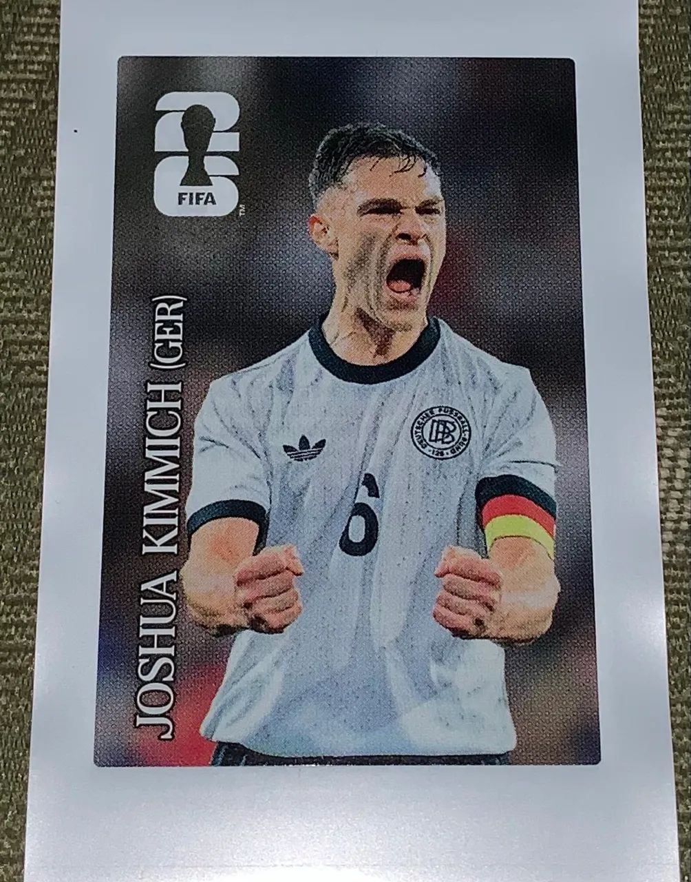 Figurinha Copa 2026 Joshua Kimmich no rótulo original Coca Cola