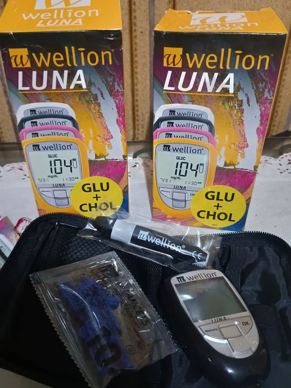 Monitor Colesterol e glicose wellion luna Duo Preto