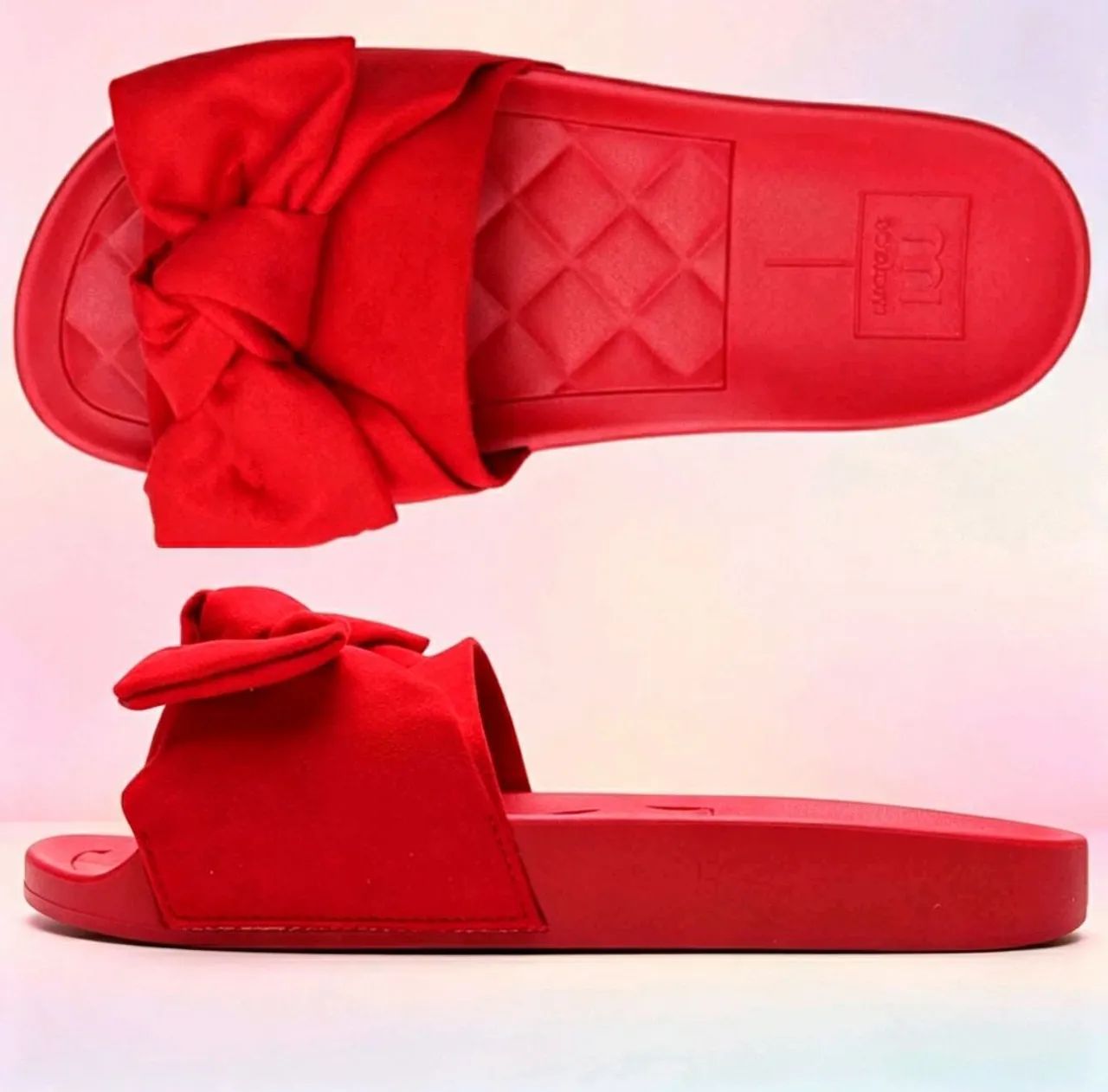Chinelo slide moleca vermelho tamanho 36 - Foto 5