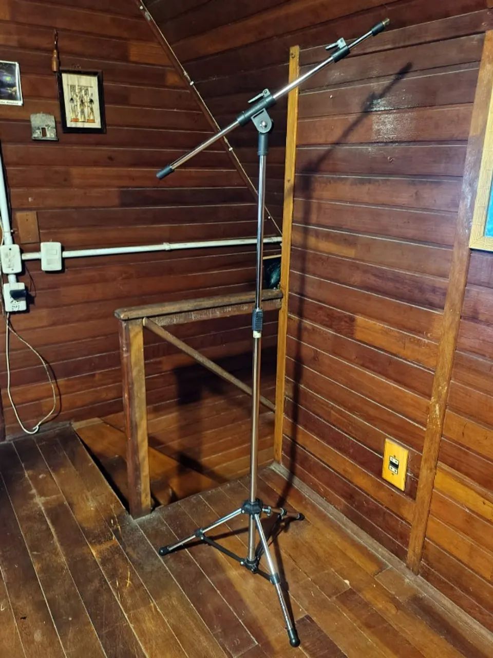 Pedestal de microfone girafa Vector cromado 