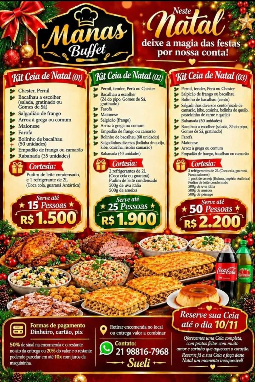 Kits de ceia de Natal 
