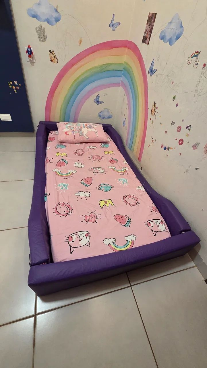 Cama Montessori em espuma e courino - Foto 2