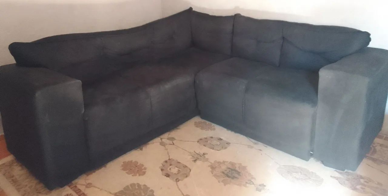 Sofá De Canto Retrátil Veludo New Qatar 