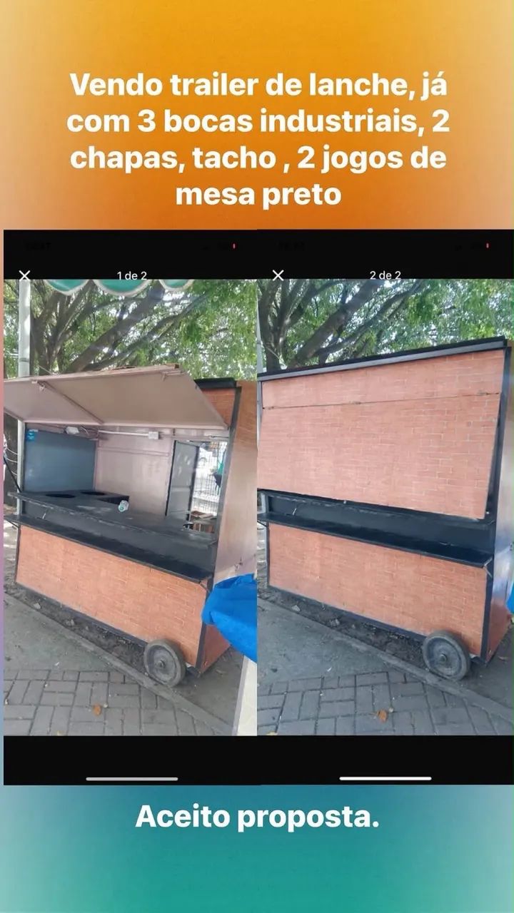Vendo trailer de lanche