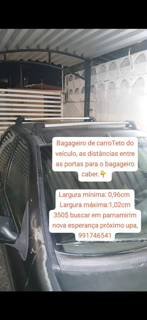 Bagageiro teto carro universal  - Foto 2