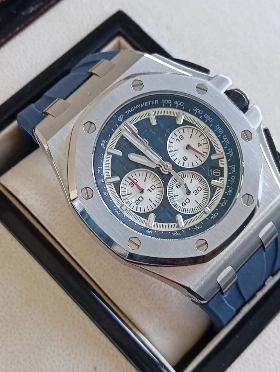 Relógio audenars Piguet offshore azul Royal quartzo - Foto 3