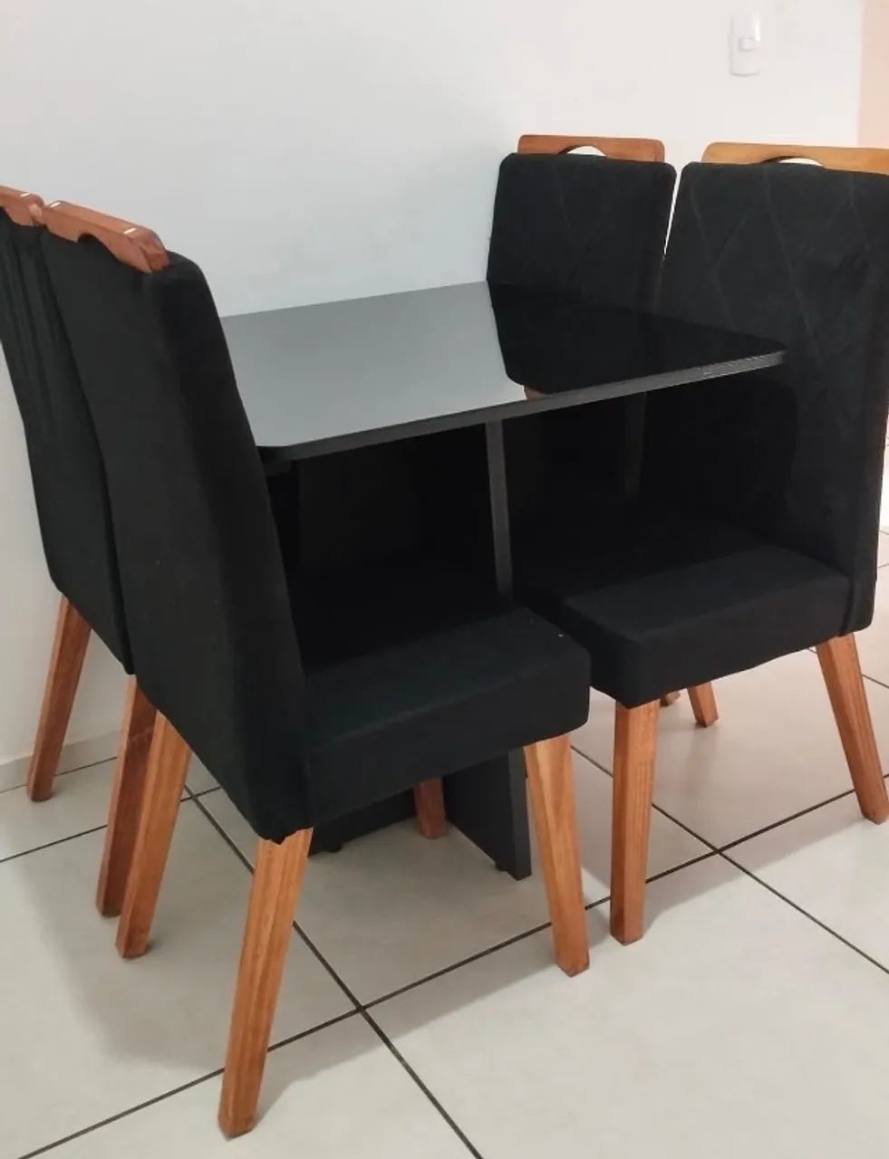 Mesa de jantar Mdf 4 cadeiras  - Foto 2