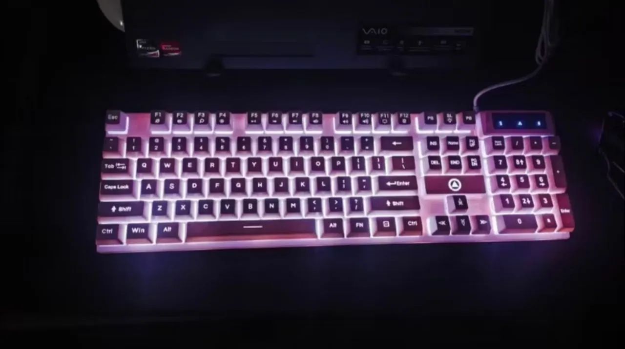 Teclado semi mecânico lilás  - Foto 2