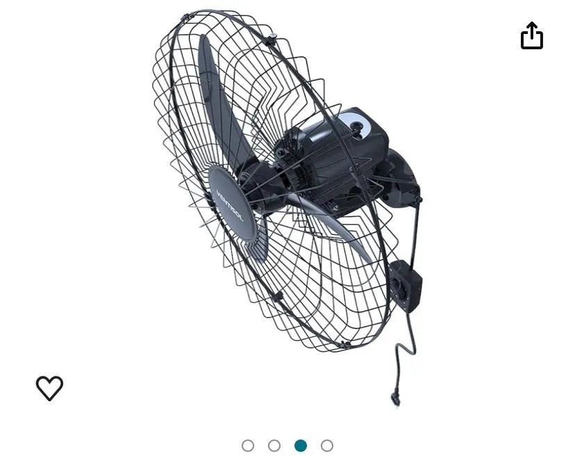 Ventilador parede 60cm 3 pás Ventisol motor 200w - Foto 2