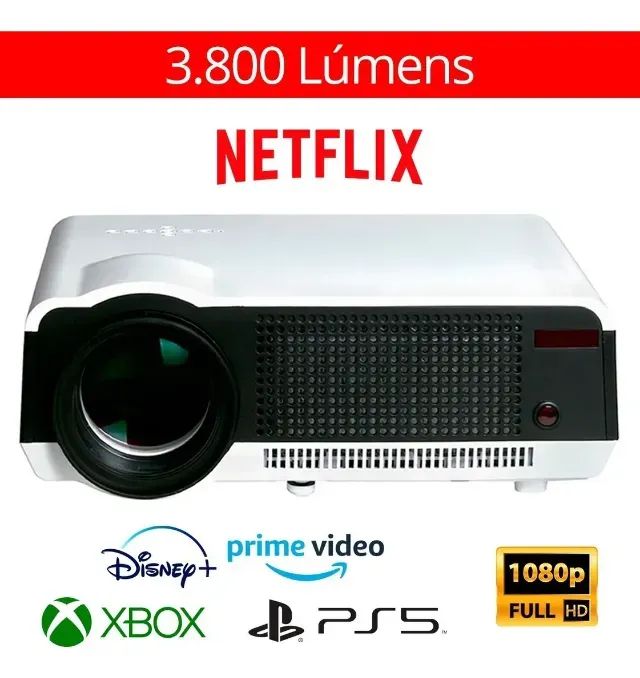 Projetor Tomate Super Cinema Mpr-2003 3000lm Branco E Preto