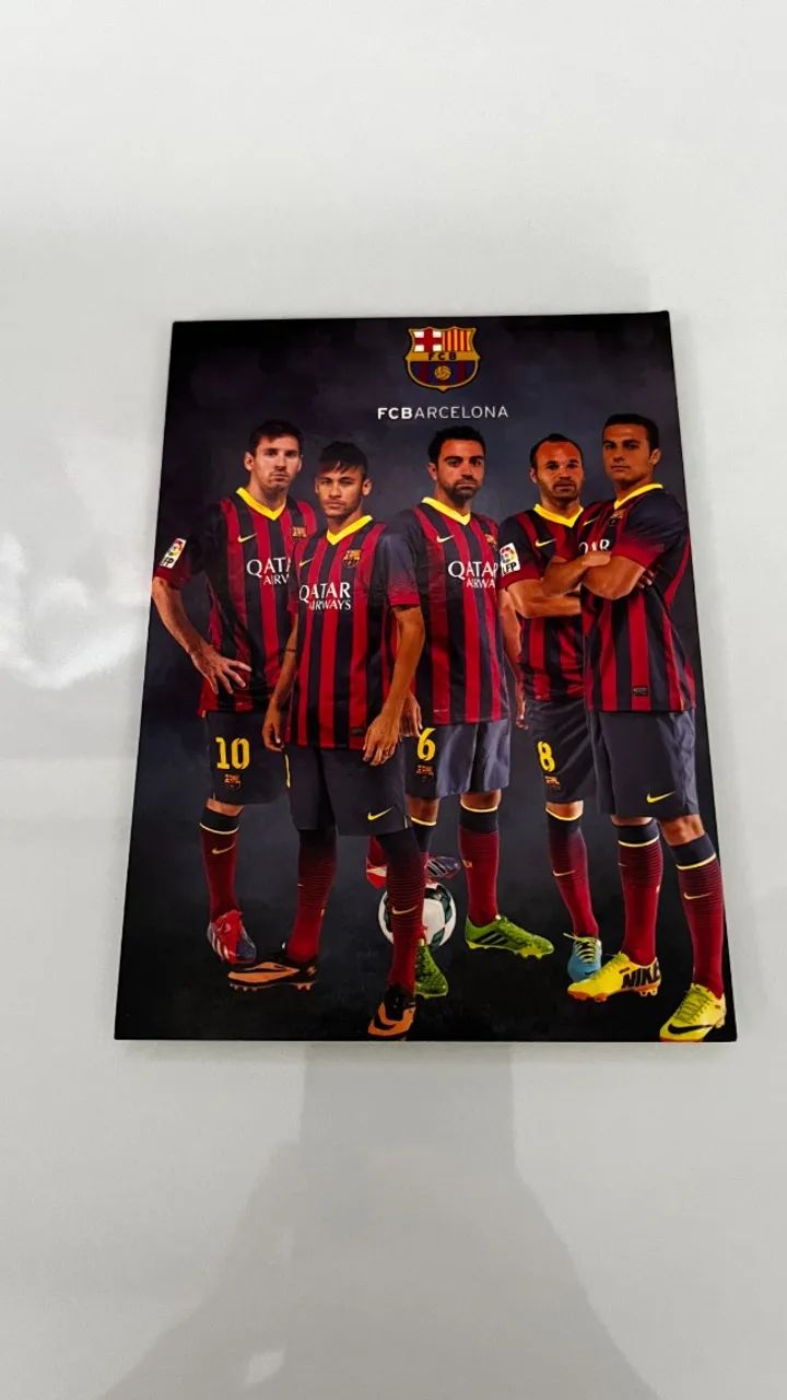 Cartão Postal Oficial Barcelona 2013/14 - Messi e Neymar (Raro)