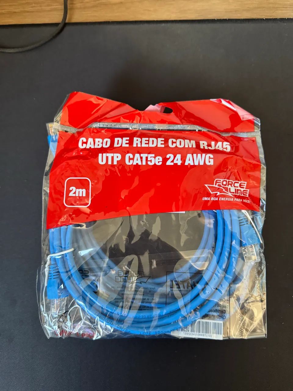 Kit 4x cabos de rede RJ45 CAT5e 2m cada