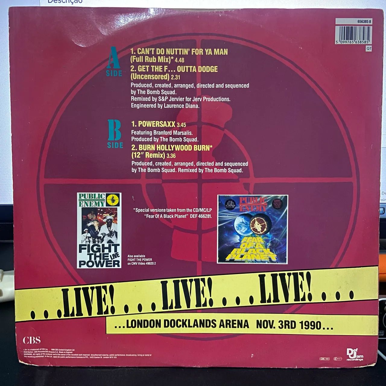 LP Vinil Public Enemy REMIX STRICTLY LIMITED EDITION - Foto 3