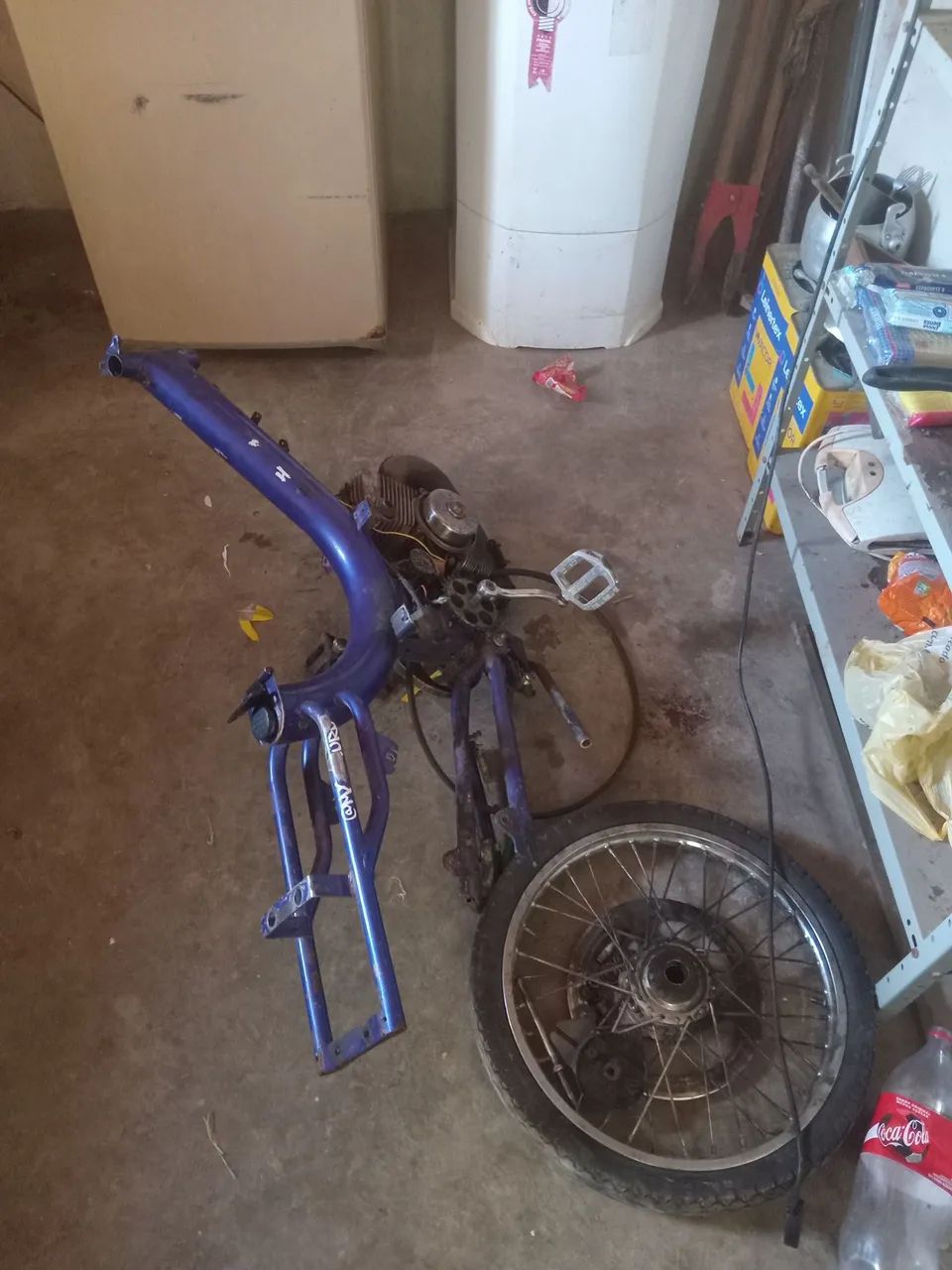 Motor quadro e roda traseira 