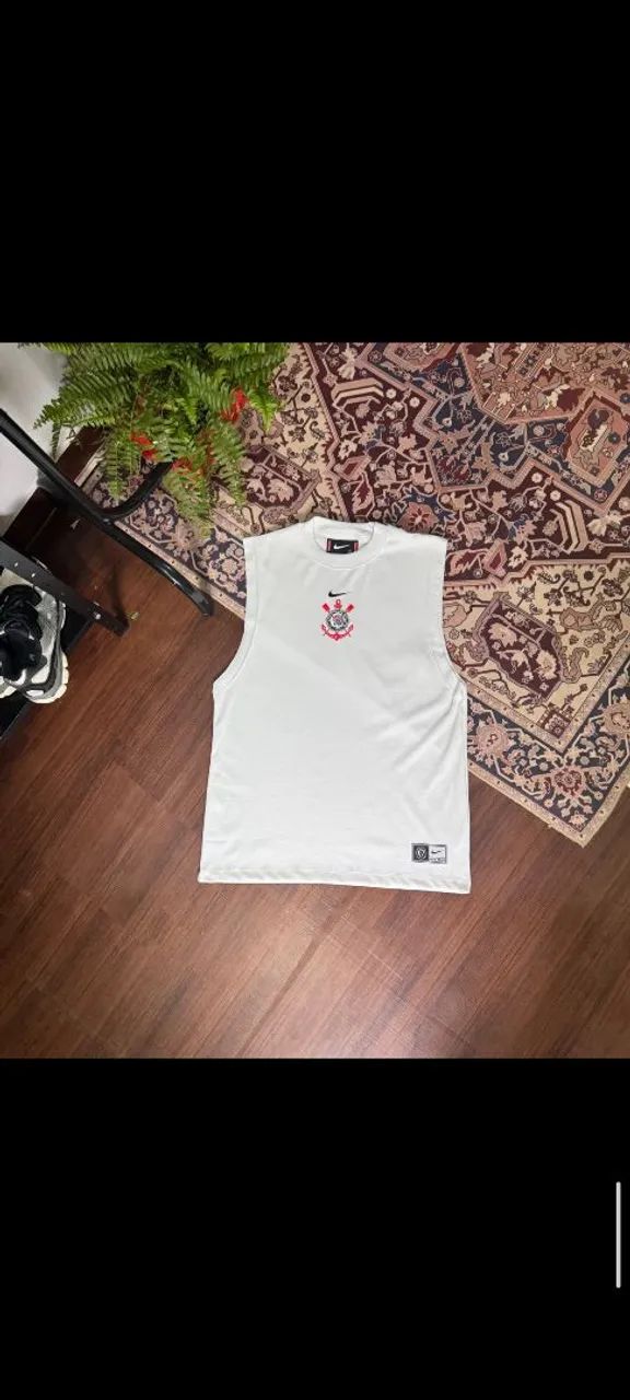 Regata oversized Corinthians preta/branca  - Foto 2