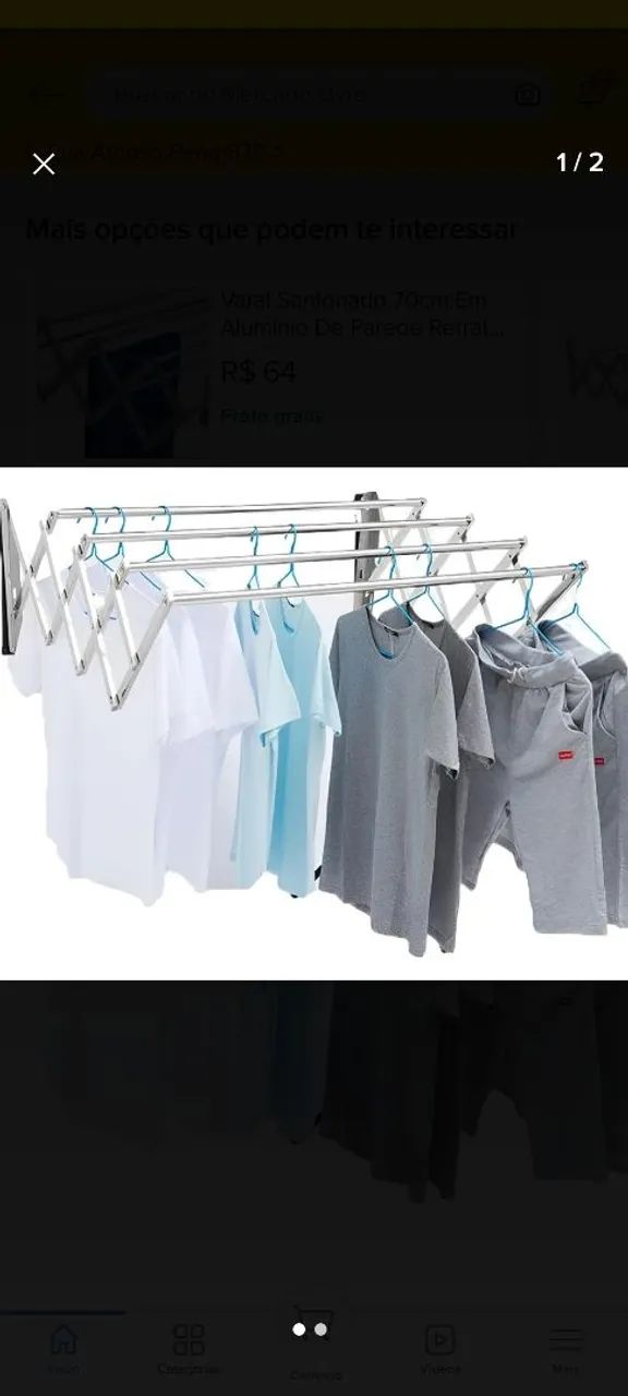 Varal de Roupas Alumínio 