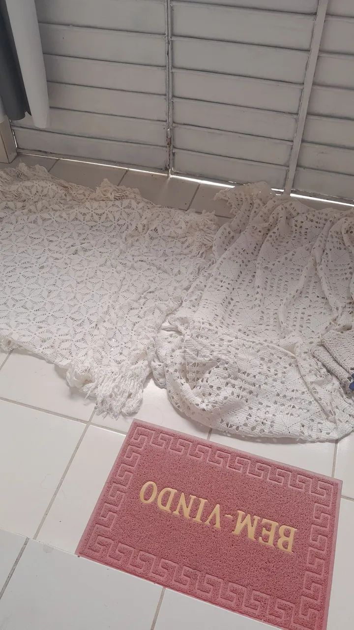 toalha de mesa e colchão de linha - Foto 3