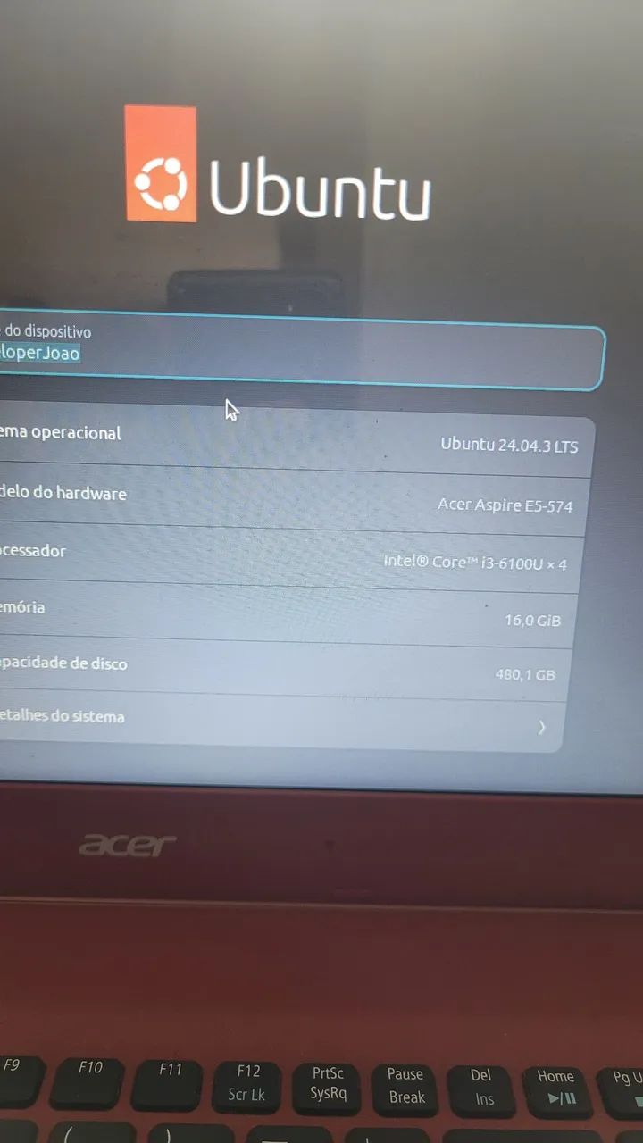 Notebook Acer I3 16GB ram 500 SSD - Foto 4