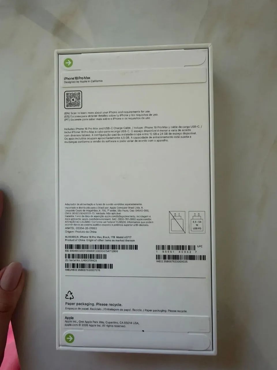 Iphone 18 Pro Max 1TB preto *lacrado* - Foto 2