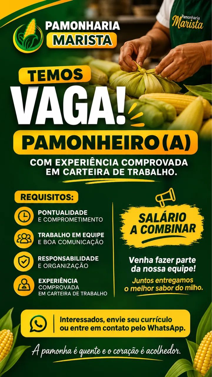 Vaga de pamonheiro(a)